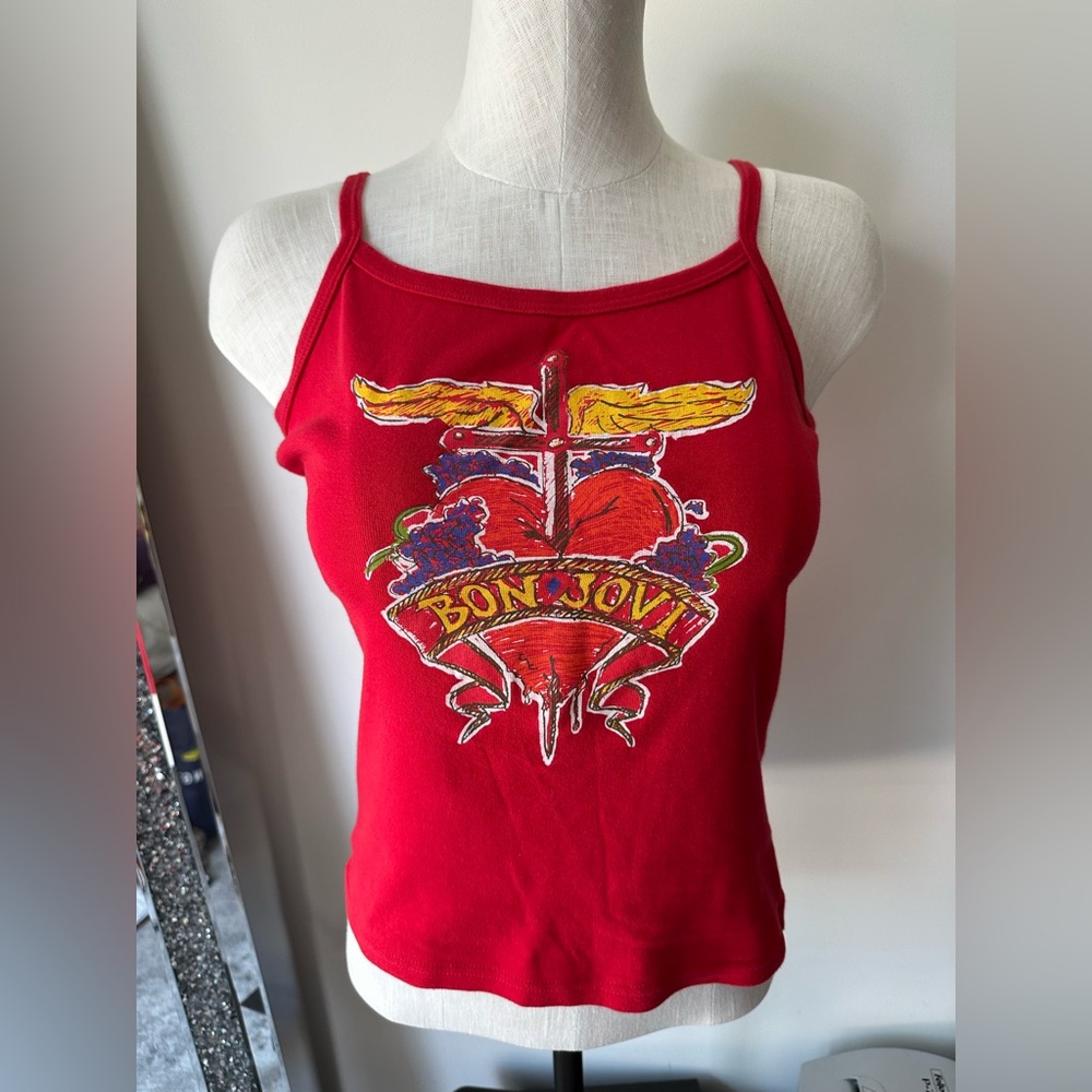 Bon Jovi iconic logo  tank top